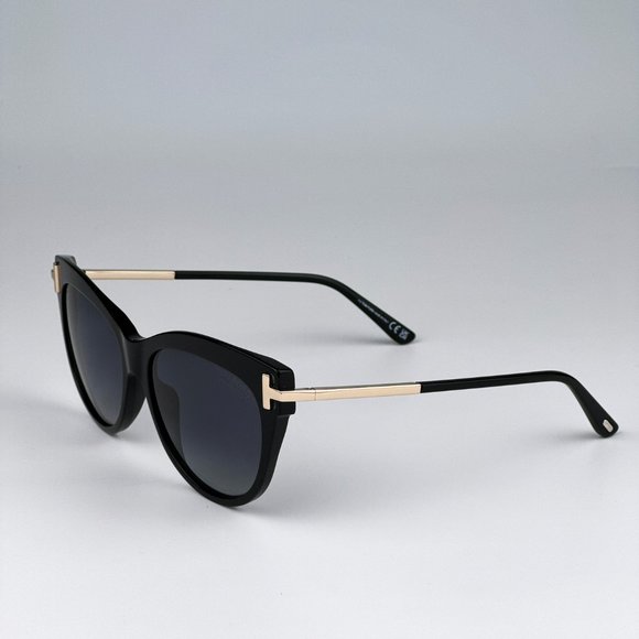 Tom Ford FT0821/S KIRA 01D Sunglasses Black Polarized Gradient Cat Eye Women main image 10